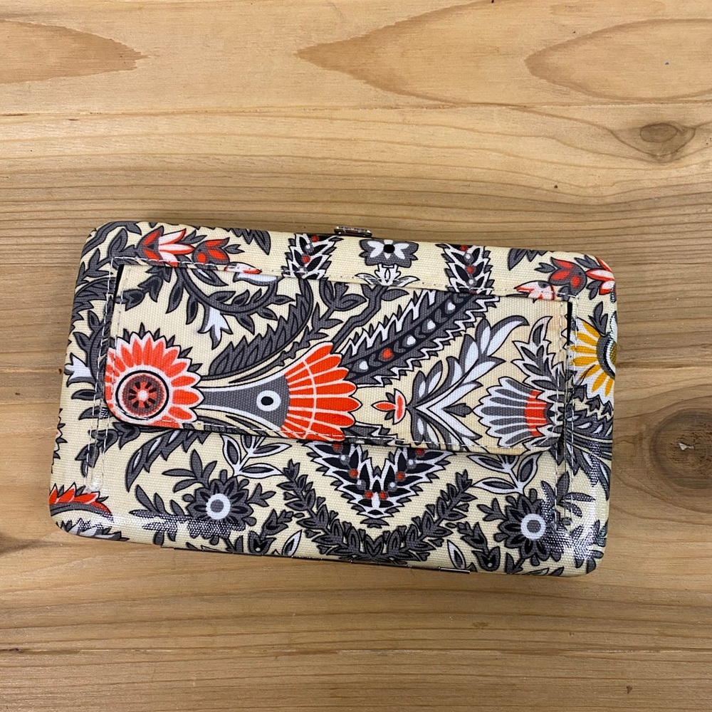 Bohemian floral print wallet clutch